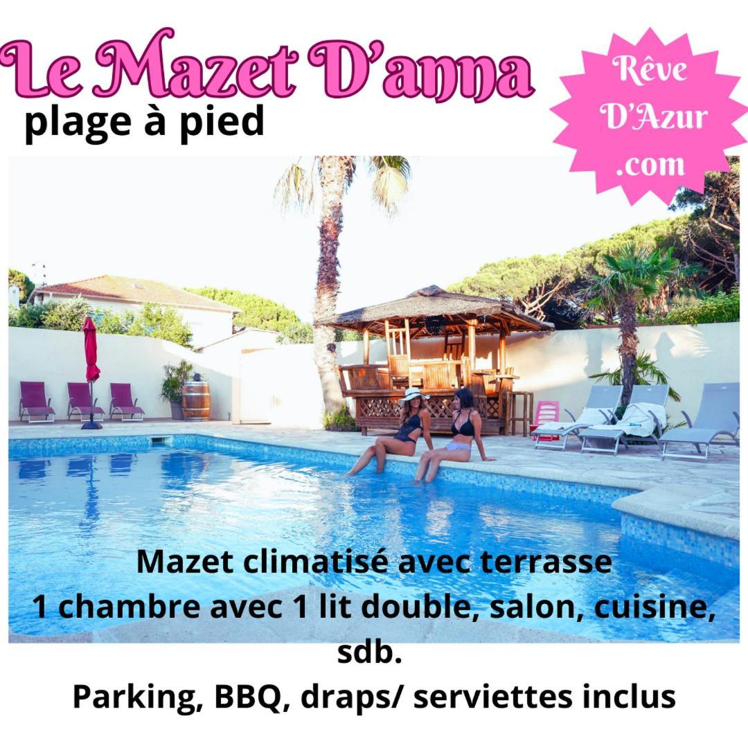 Reve D'Azur, Mazet En Bord De Mer, Parking, Piscine Partagee, Terrasse Bbq & Draps Inclus La Nartelle, 1 Salon, 1 Chambre, 1 Cuisine , 1 Sdb Sainte-Maxime Kültér fotó